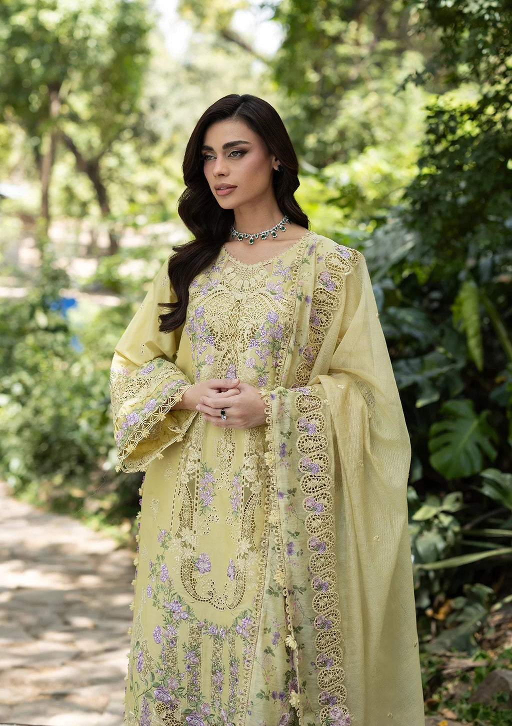 Elaf Luxury Lawn Vol II '26 – Butter Yellow – Unstitched 3 Piece