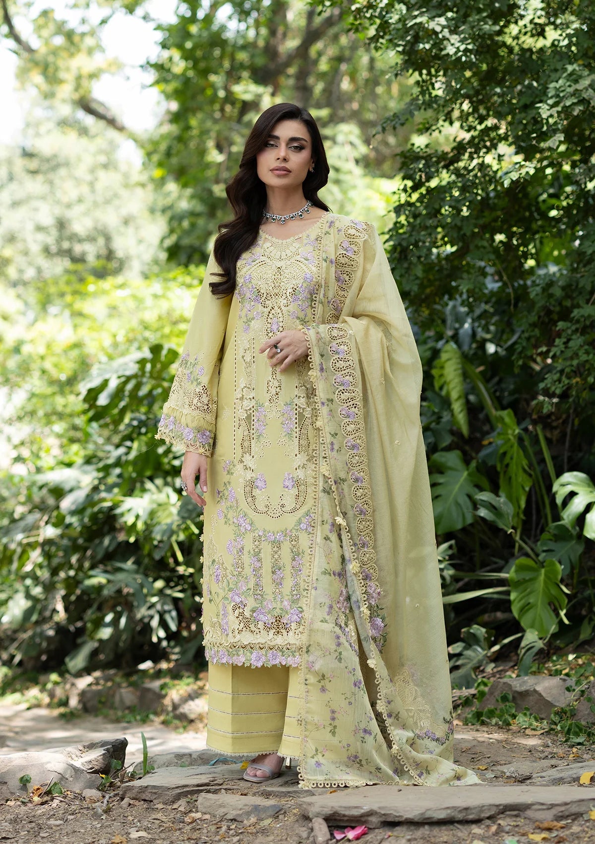 Elaf Luxury Lawn Vol II '26 – Butter Yellow – Unstitched 3 Piece