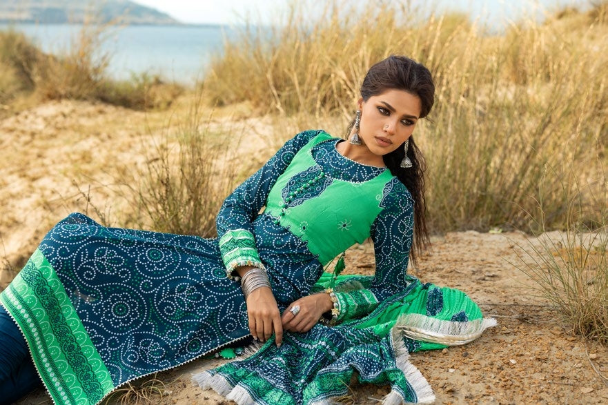 GulAhmed Chunri Printed Lawn 3 Piece Suit