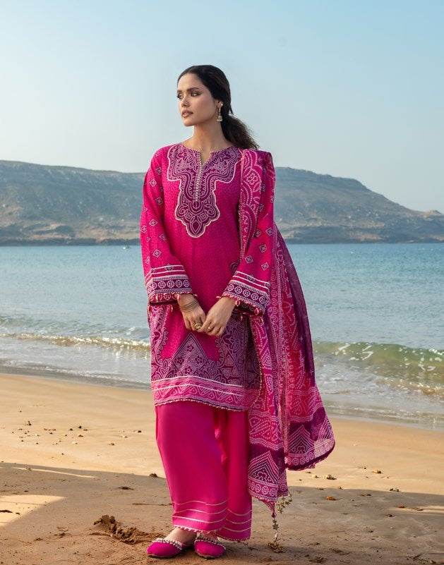 GulAhmed Chunri Printed Lawn 3 Piece Suit