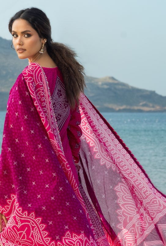 GulAhmed Chunri Printed Lawn 3 Piece Suit