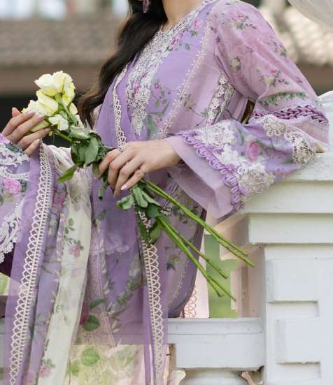 Elaf Premium ESG-1B Bianca Unstitched 3 Piece Lawn Suit