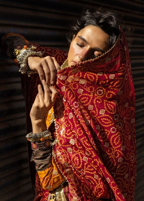 GulAhmed Chunri Luxury Chiffon 3 Piece Suit
