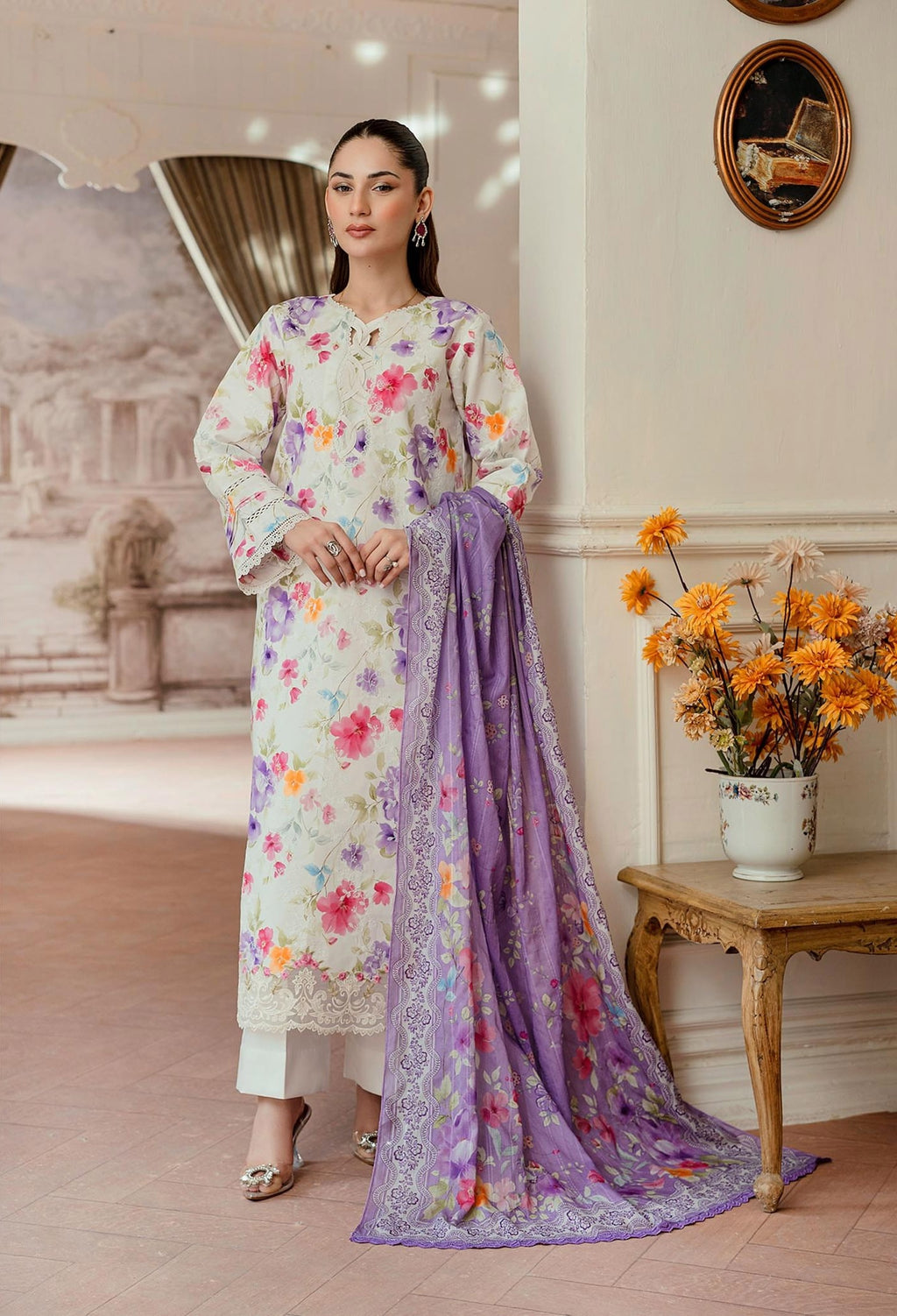 Raha Premium Printkari by Rajbari Vol 02 - Design 05 - Unstitched 3 Piece