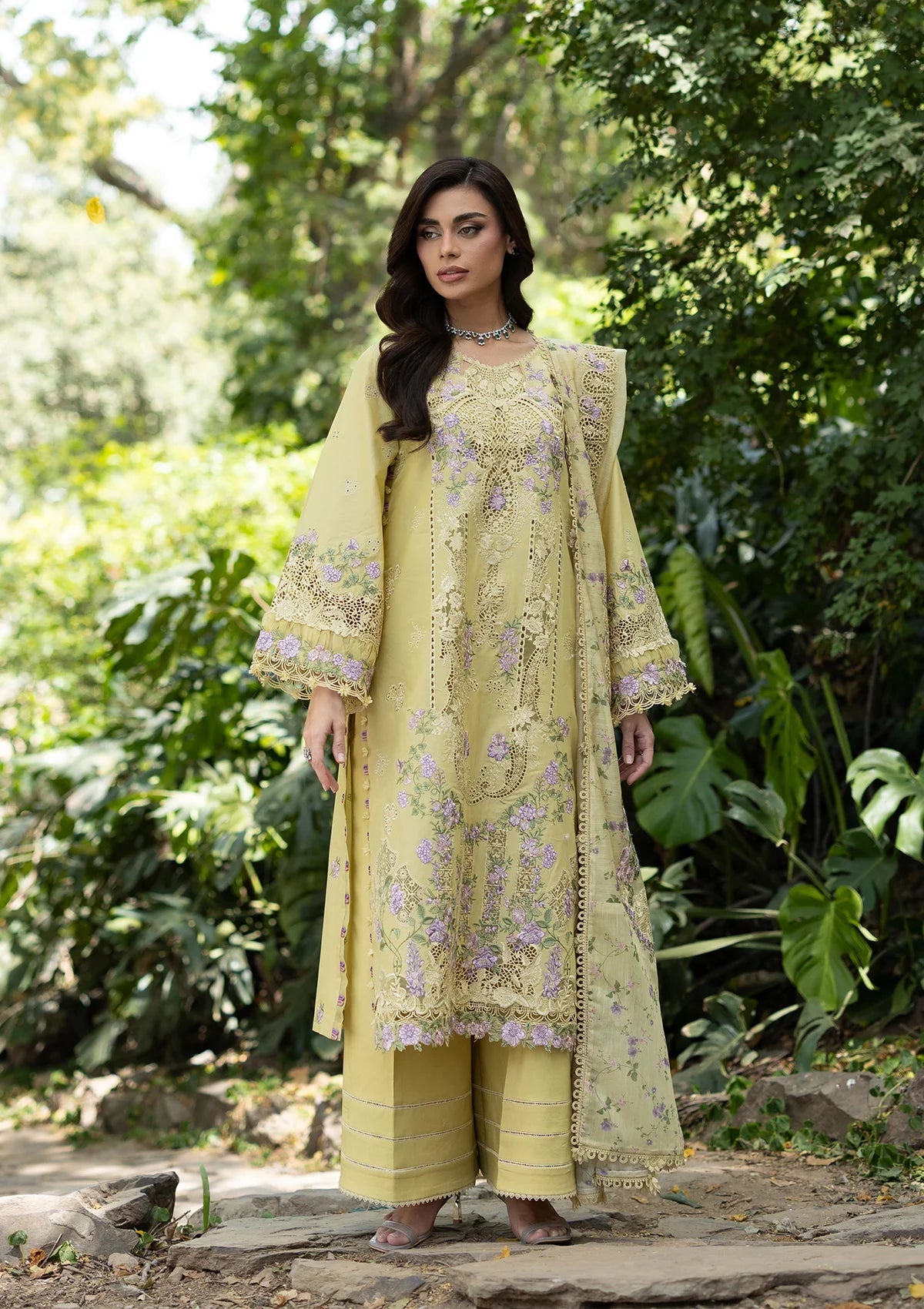 Elaf Luxury Lawn Vol II '26 – Butter Yellow – Unstitched 3 Piece