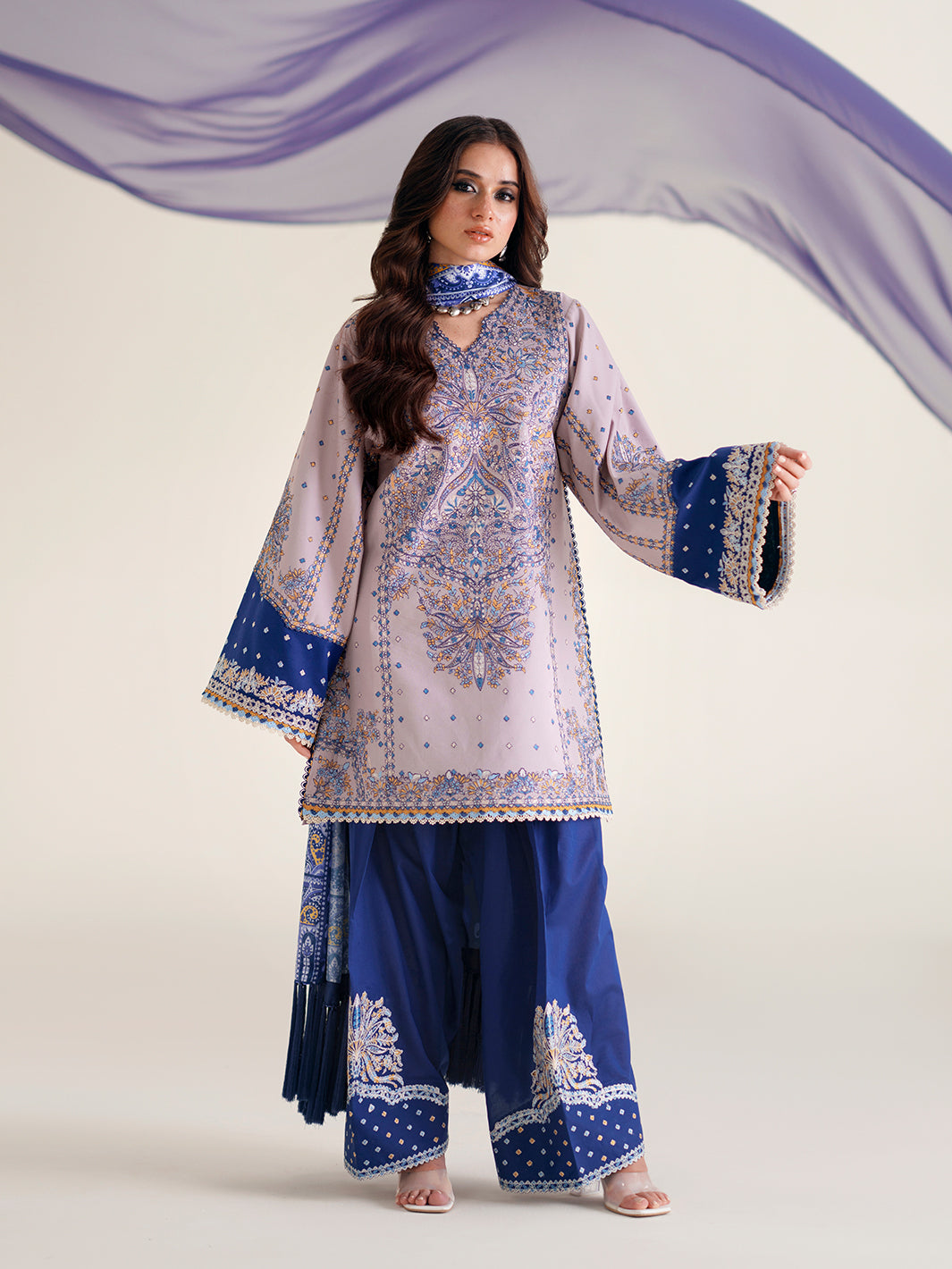 Bin Ilyas Amour Luxury Lawn '26 – 182-B – Unstitched 3 Piece