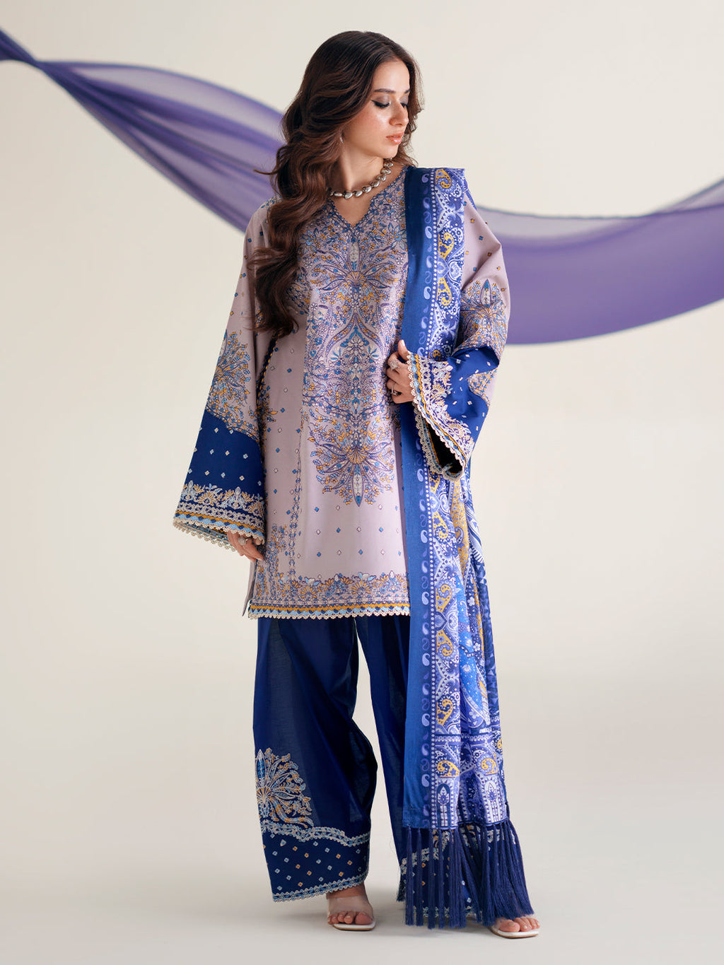 Bin Ilyas Amour Luxury Lawn '26 – 182-B – Unstitched 3 Piece