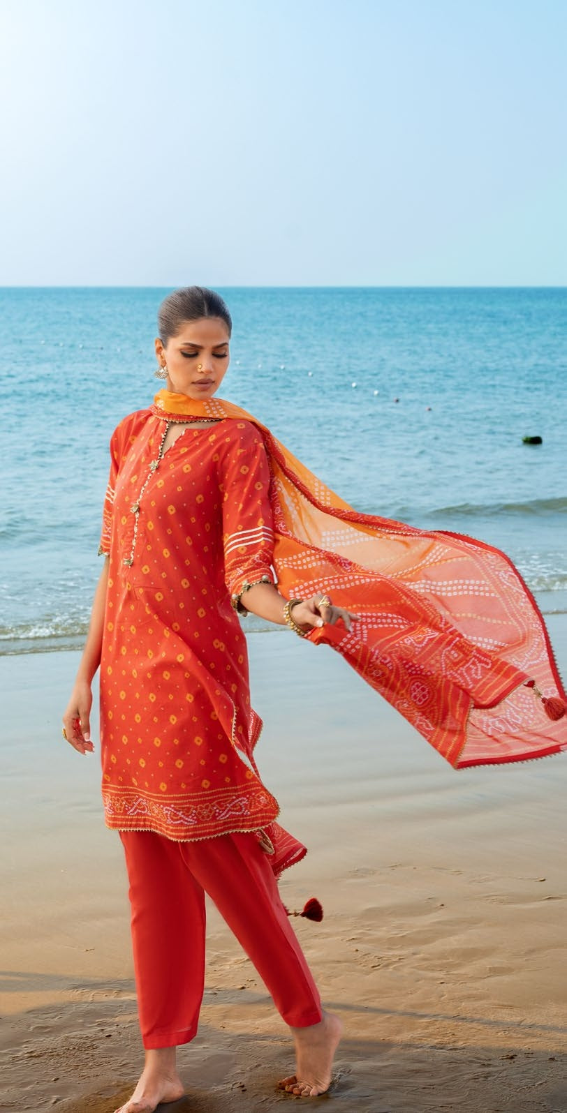 GulAhmed Chunri Printed Lawn 3 Piece Suit