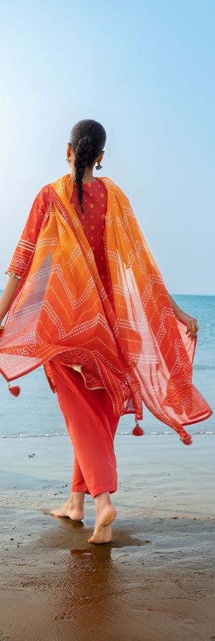 GulAhmed Chunri Printed Lawn 3 Piece Suit