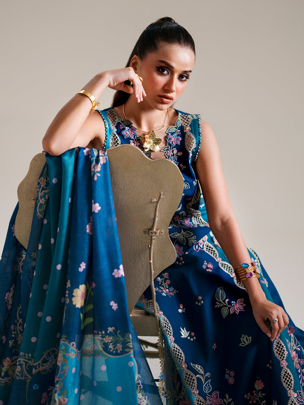 Bin Ilyas Amour Luxury Lawn '26 – 184-A – Unstitched 3 Piece