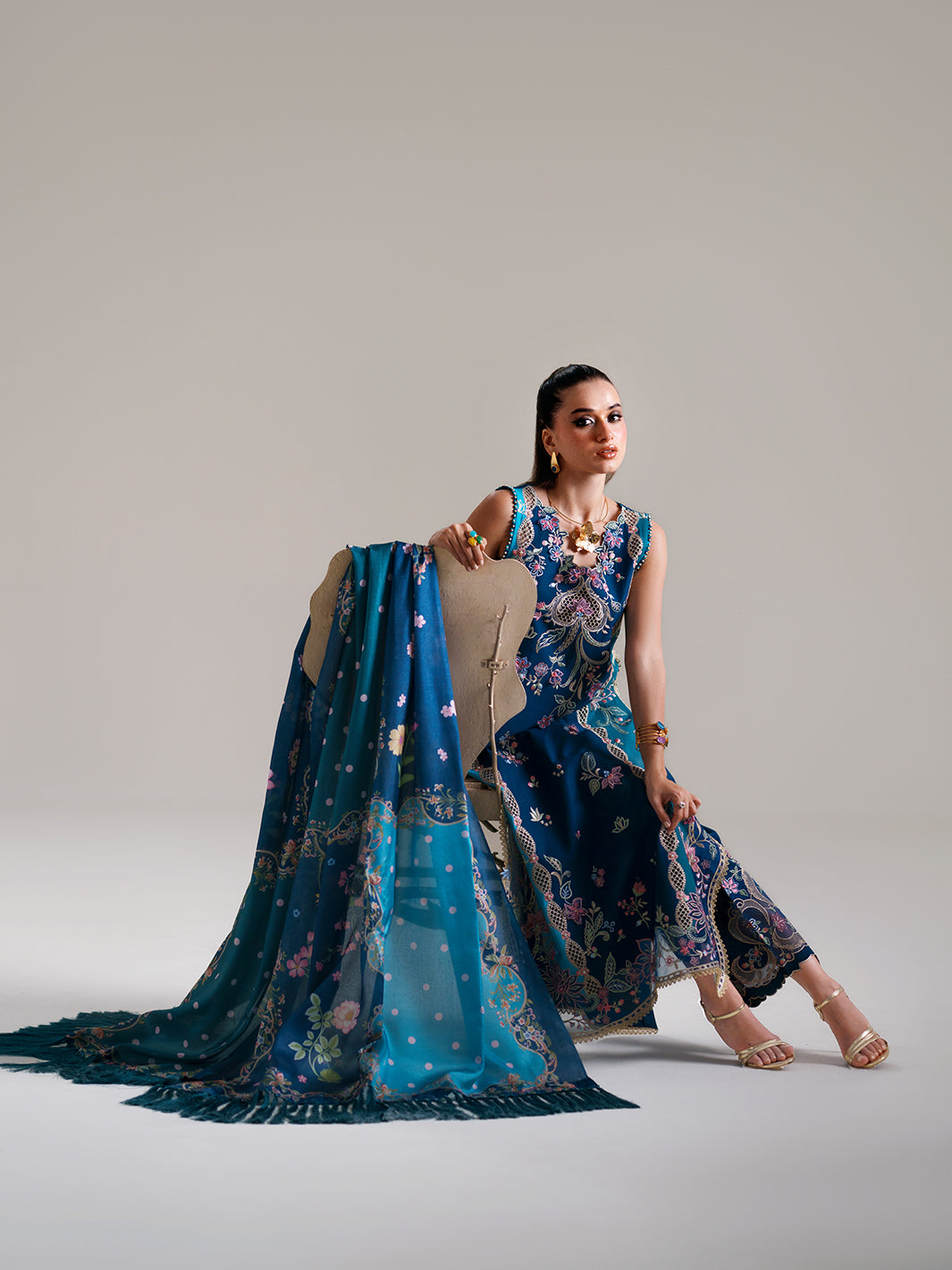 Bin Ilyas Amour Luxury Lawn '26 – 184-A – Unstitched 3 Piece