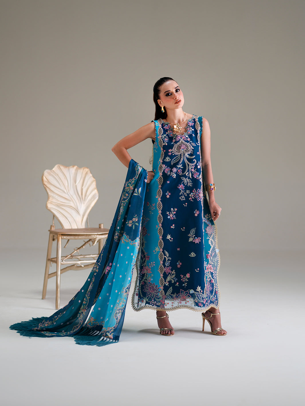 Bin Ilyas Amour Luxury Lawn '26 – 184-A – Unstitched 3 Piece