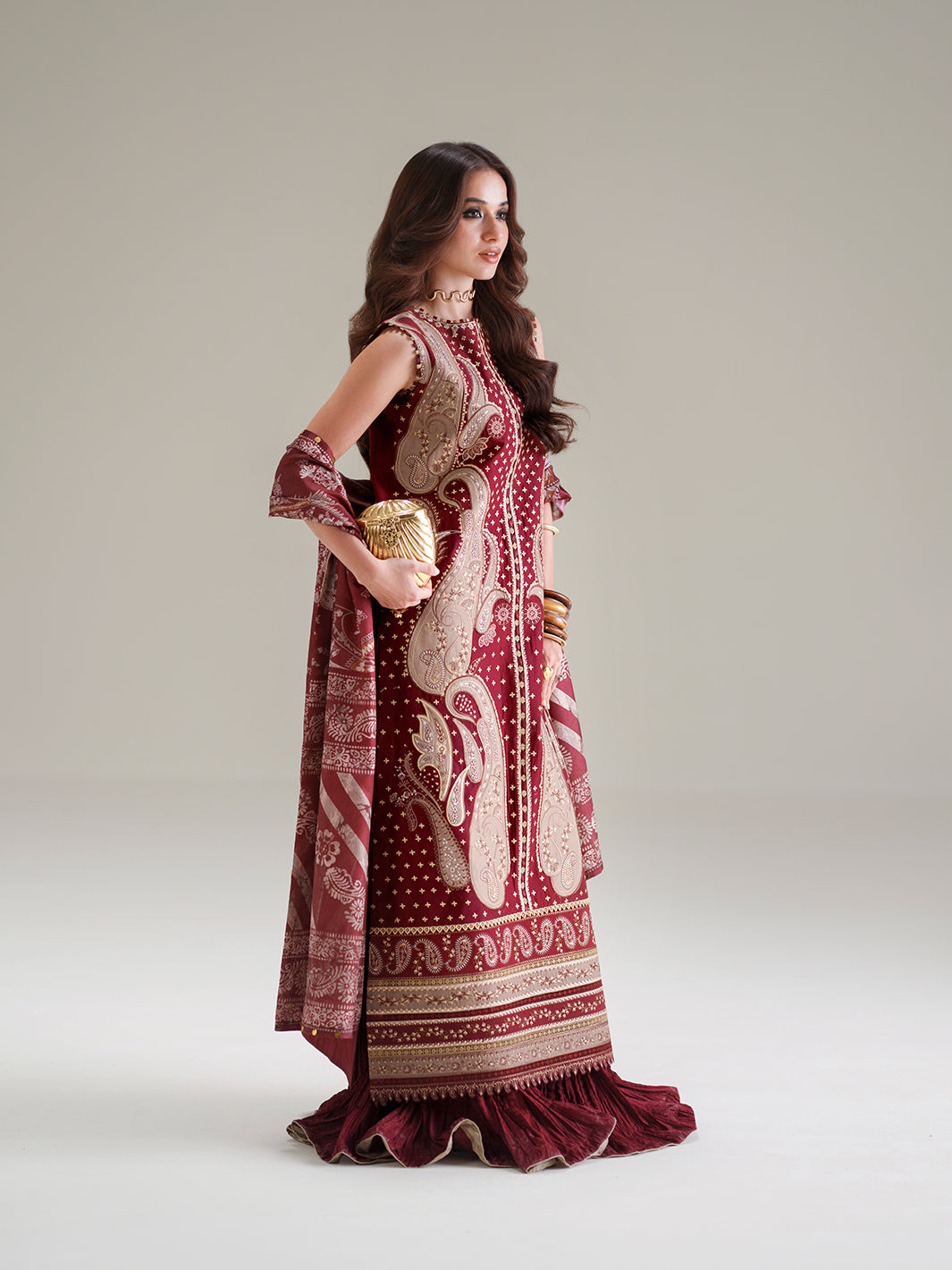 Bin Ilyas Amour Luxury Lawn '26 – 185-A – Unstitched 3 Piece