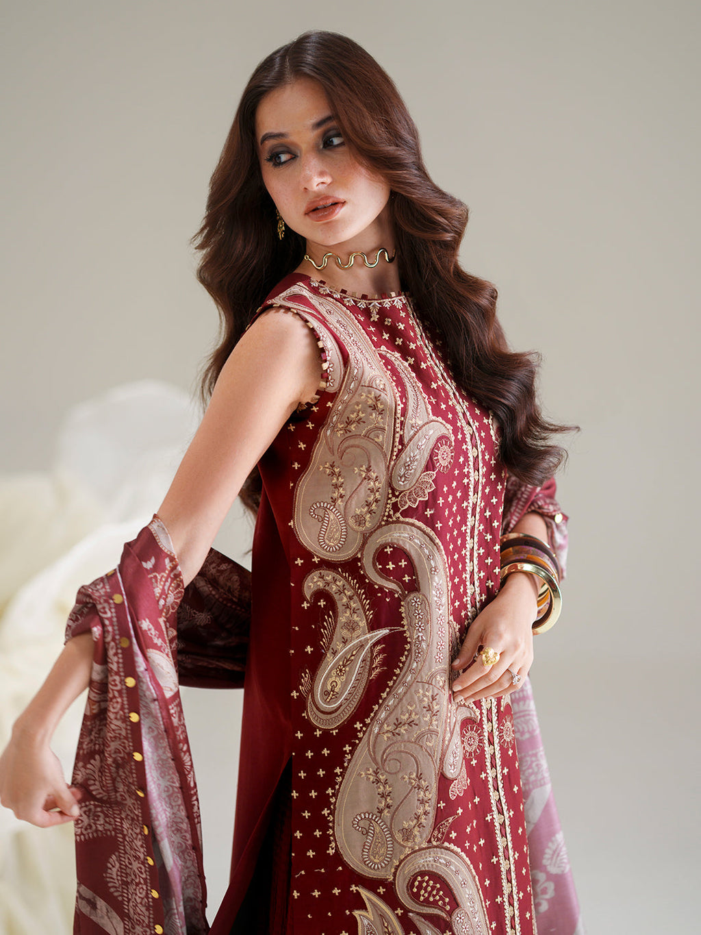 Bin Ilyas Amour Luxury Lawn '26 – 185-A – Unstitched 3 Piece