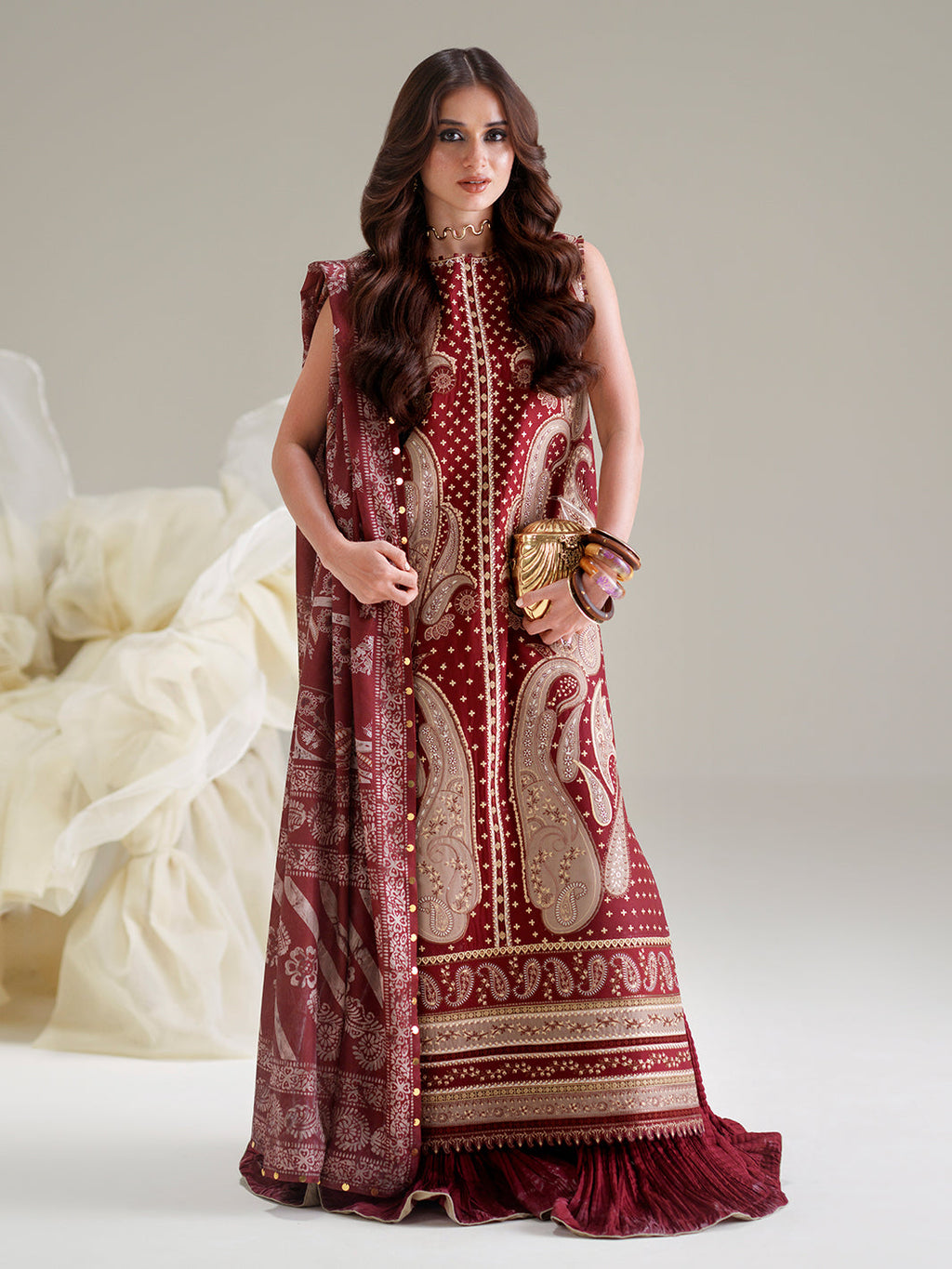 Bin Ilyas Amour Luxury Lawn '26 – 185-A – Unstitched 3 Piece