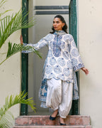 GulAhmed Velvet Bloom Embroidered Lawn Suit