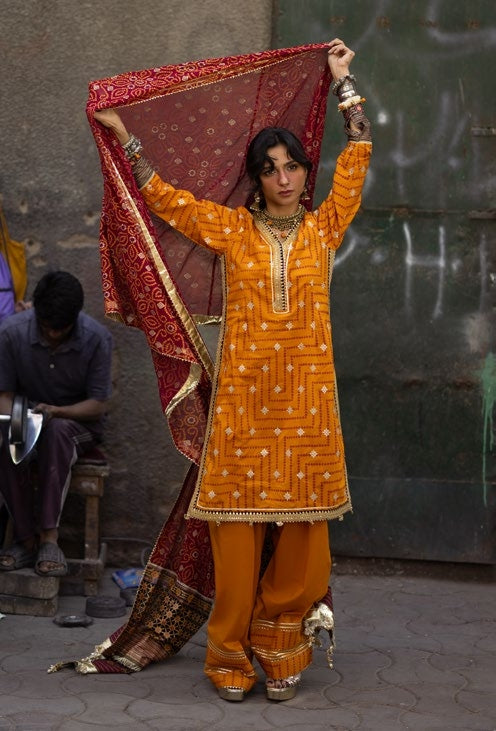 GulAhmed Chunri Luxury Chiffon 3 Piece Suit