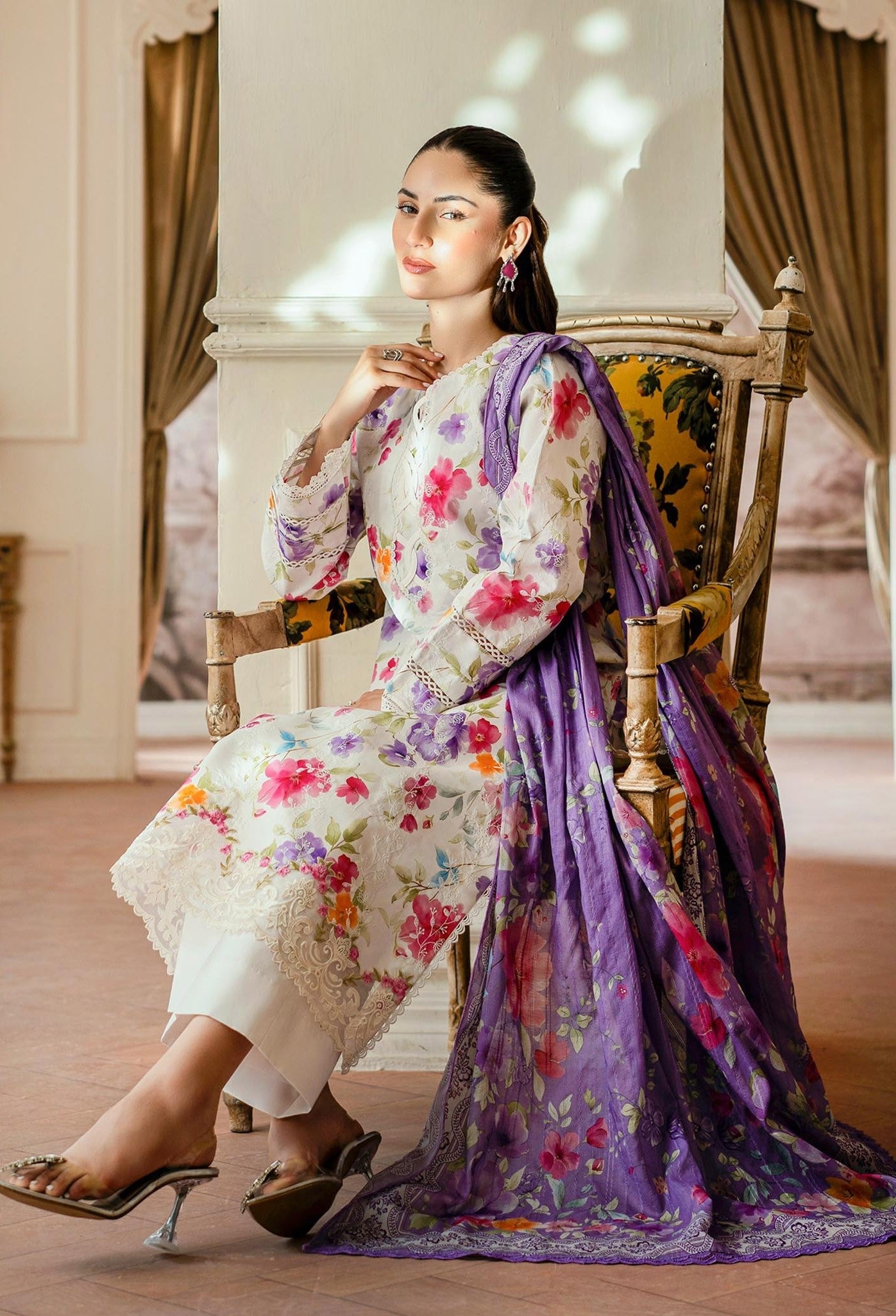 Raha Premium Printkari by Rajbari Vol 02 - Design 05 - Unstitched 3 Piece