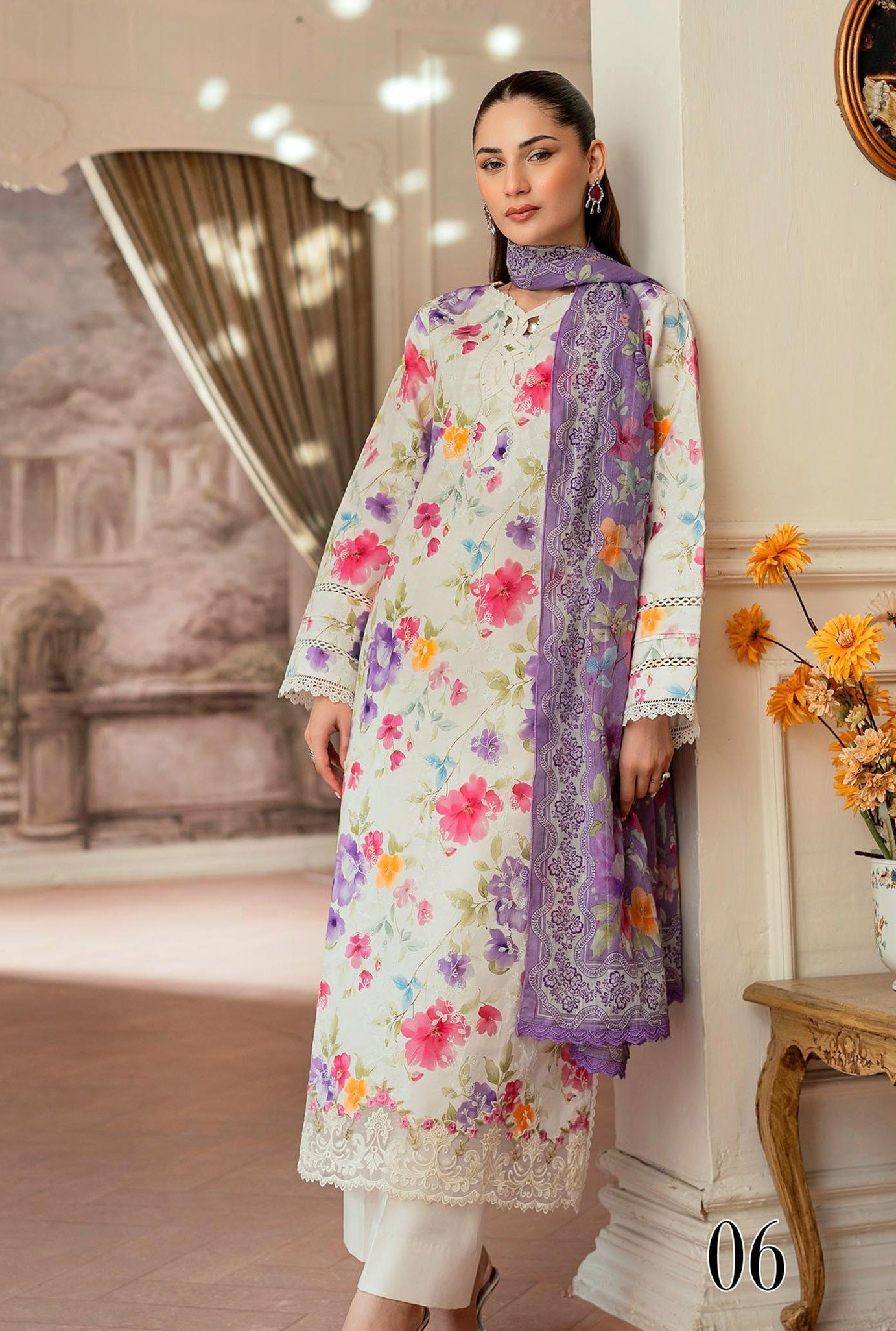 Raha Premium Printkari by Rajbari Vol 02 - Design 05 - Unstitched 3 Piece