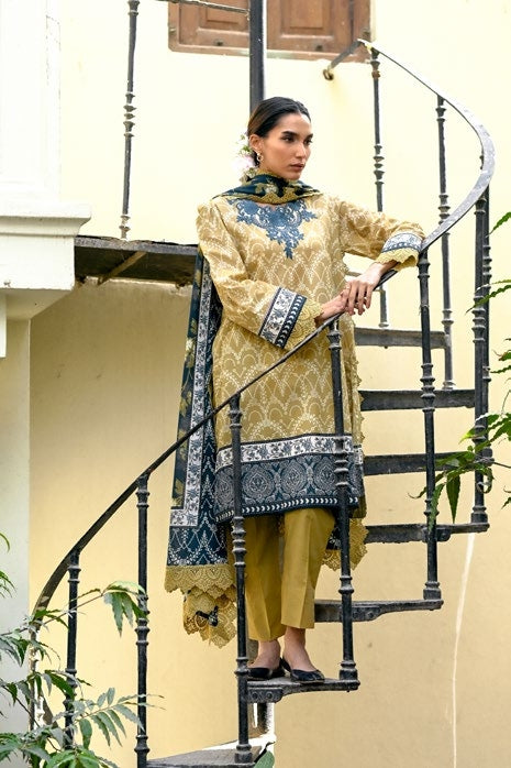 GulAhmed Sunlit Flora Embroidered Lawn Suit