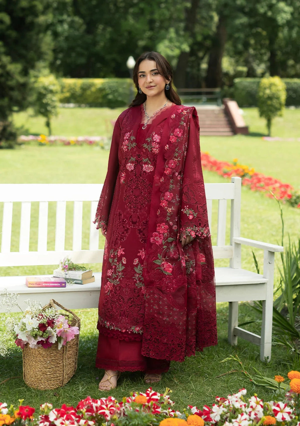 Elaf Luxury Lawn Vol II '26 – Falling Petals – Unstitched 3 Piece