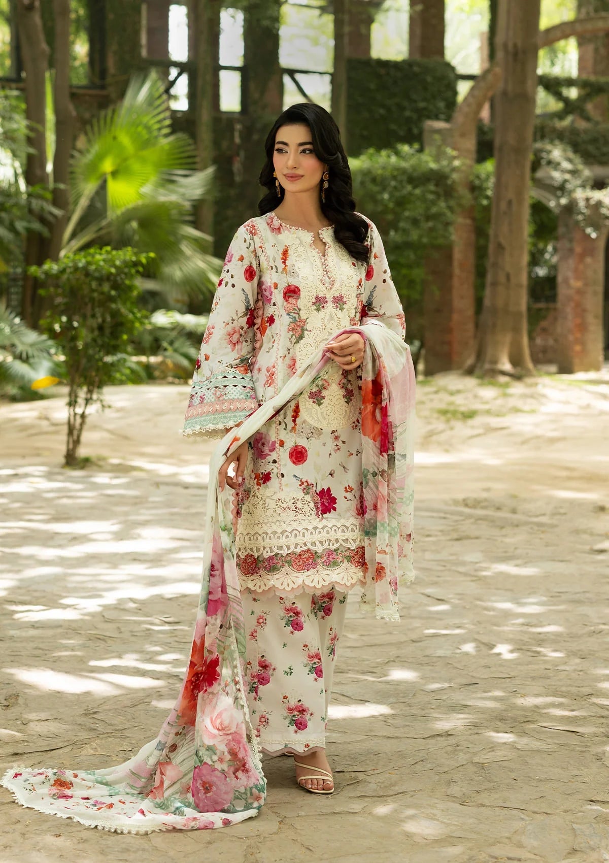 Elaf ESG-4A Claire Unstitched 3 Piece Lawn Suit