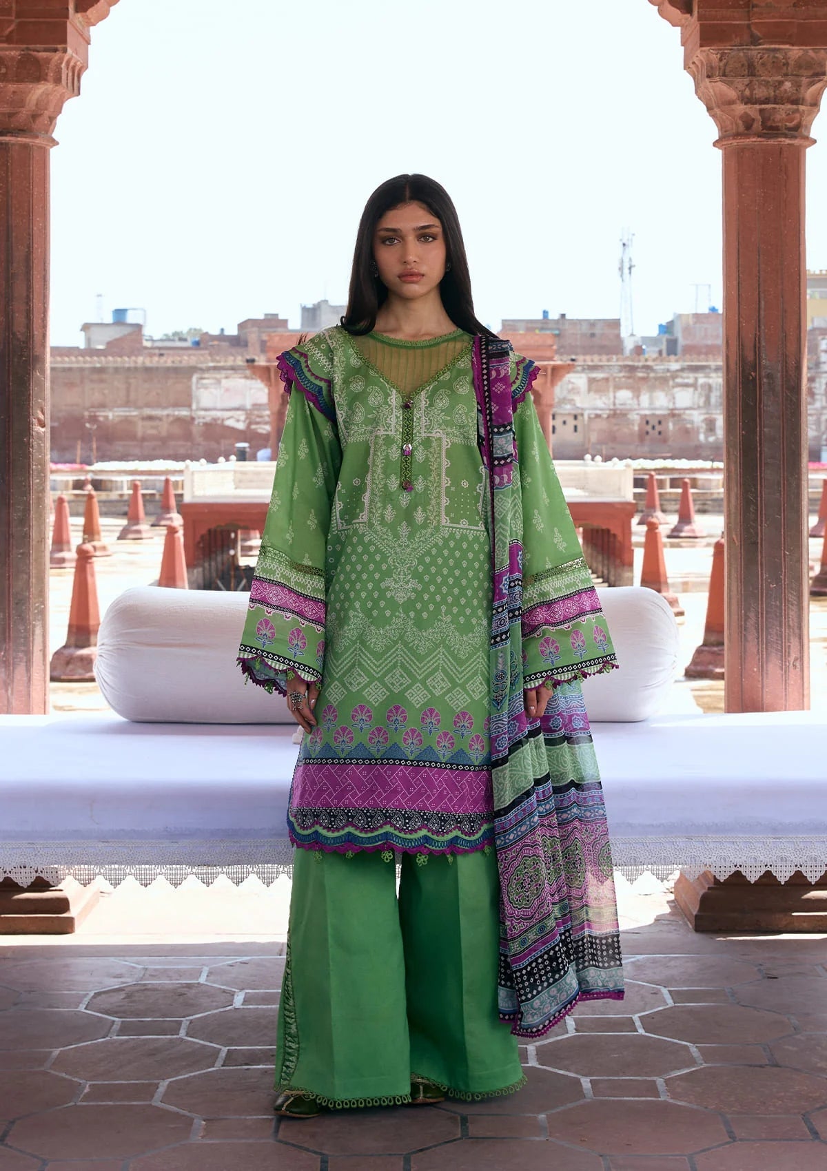 Kahf Aangan Prints Chiffon '26 – Rumi – Unstitched 3 Piece