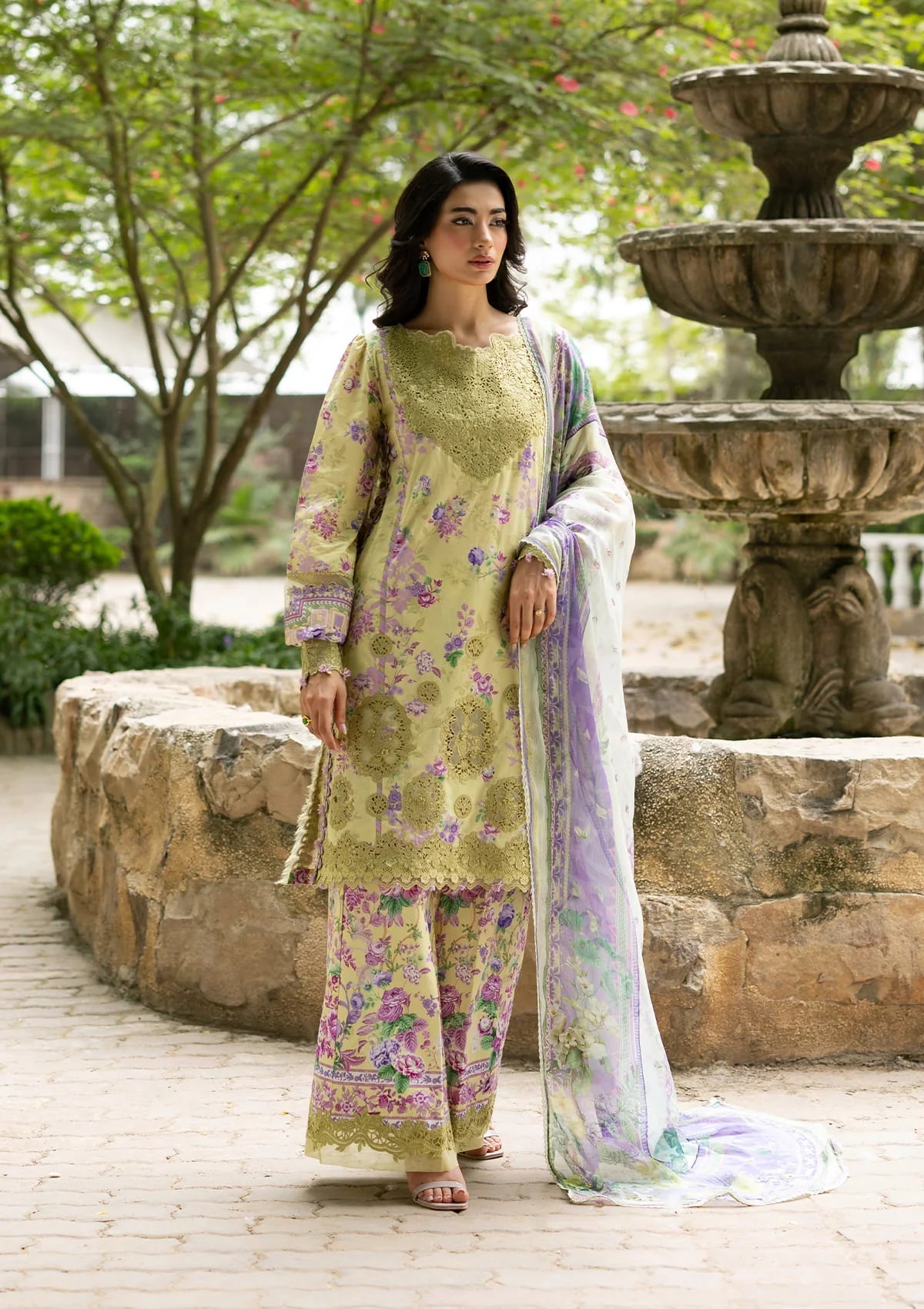 Elaf ESG-8A Olivia Unstitched 3 Piece Lawn Suit