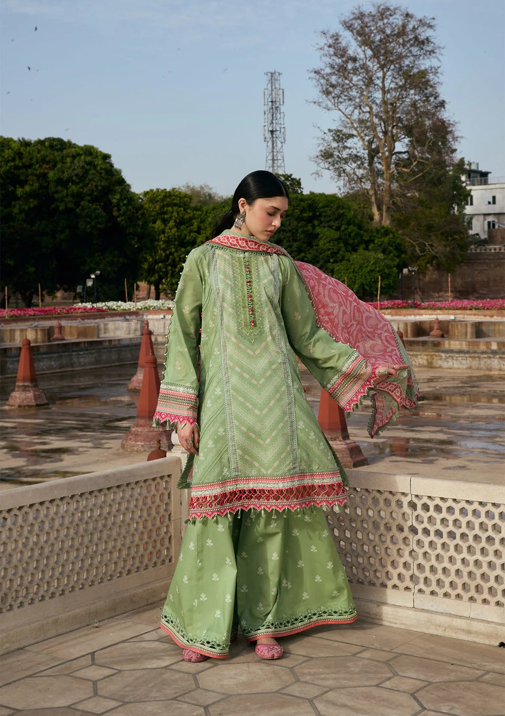Kahf Aangan Prints Chiffon '26 – Gul Bahar – Unstitched 3 Piece