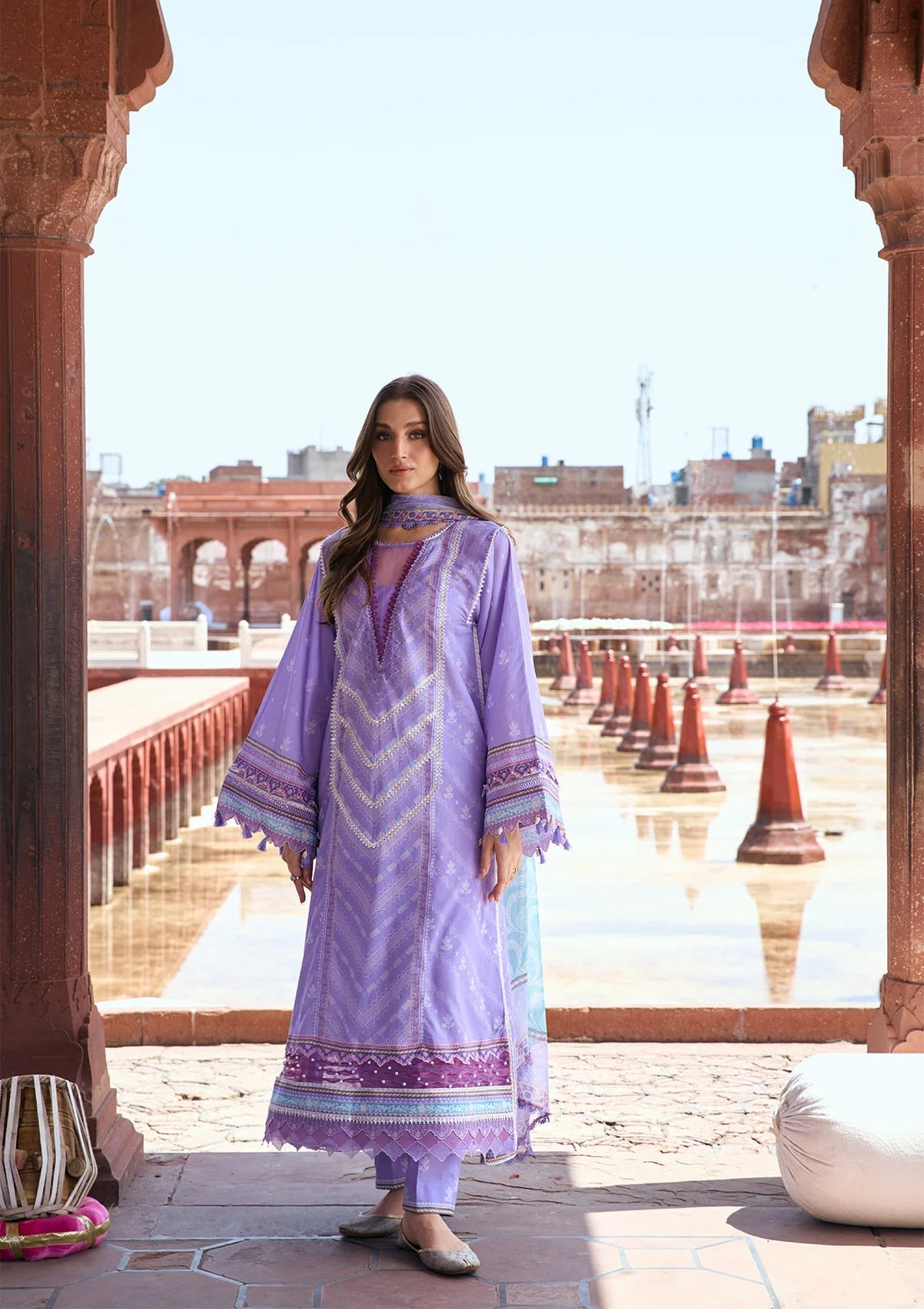 Kahf Aangan Prints Chiffon '26 – Najam – Unstitched 3 Piece