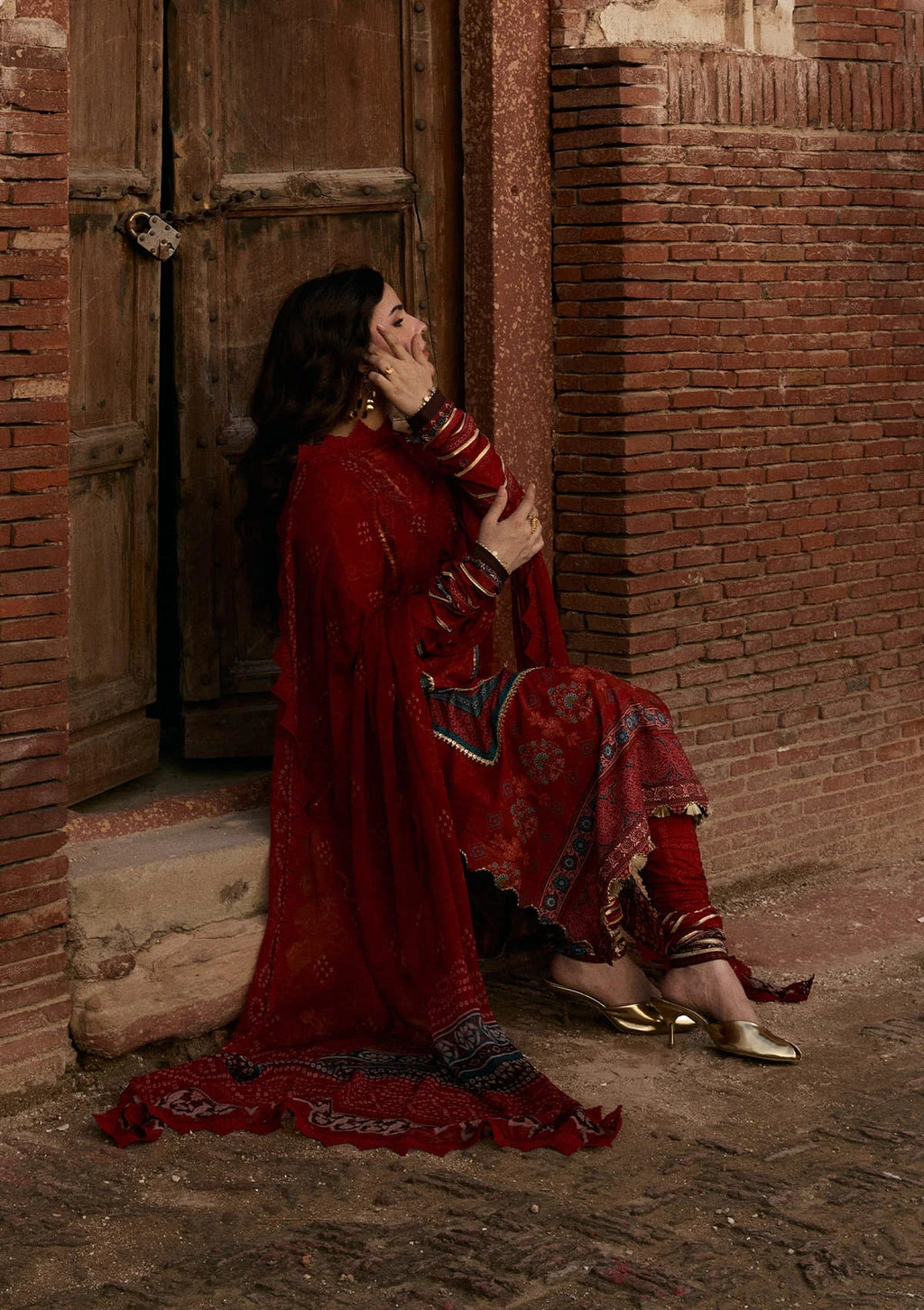 Kahf Aangan Prints Chiffon '26 – Surkh Noor – Unstitched 3 Piece