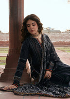 Kahf Aangan Prints Chiffon '26 – Gul e Siyah – Unstitched 3 Piece