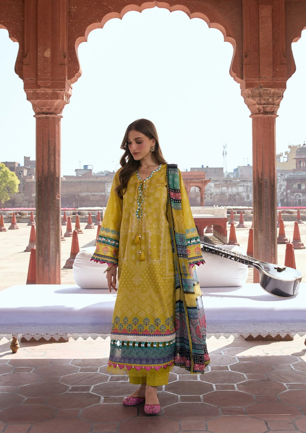 Kahf Aangan Prints Chiffon '26 – Zarafshan – Unstitched 3 Piece
