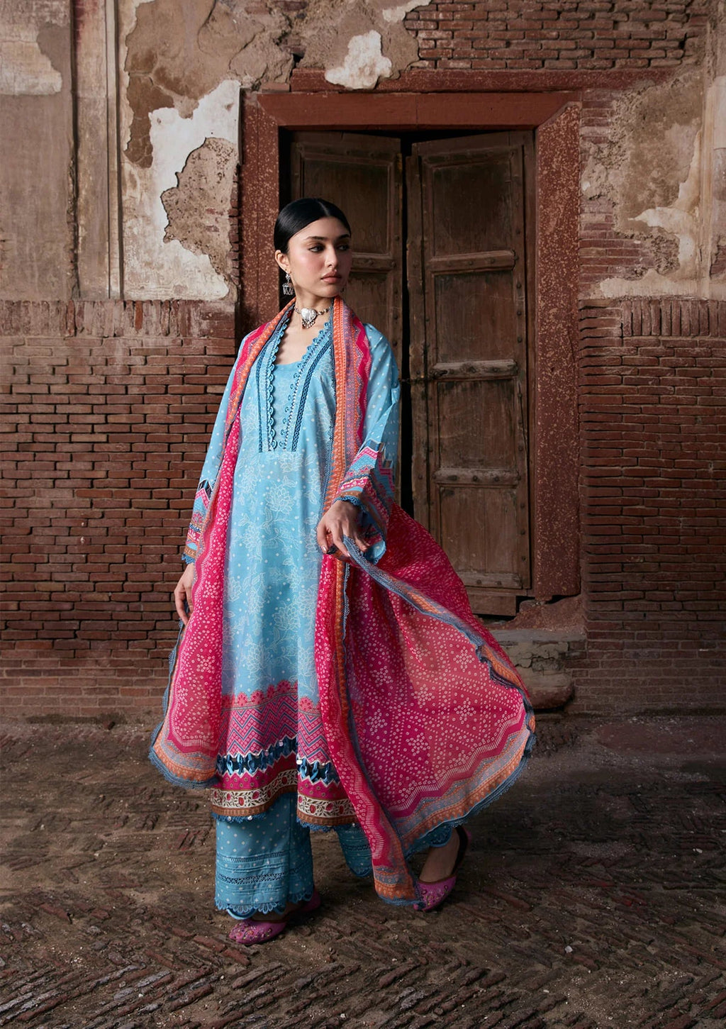 Kahf Aangan Prints Chiffon '26 – Shabnam – Unstitched 3 Piece
