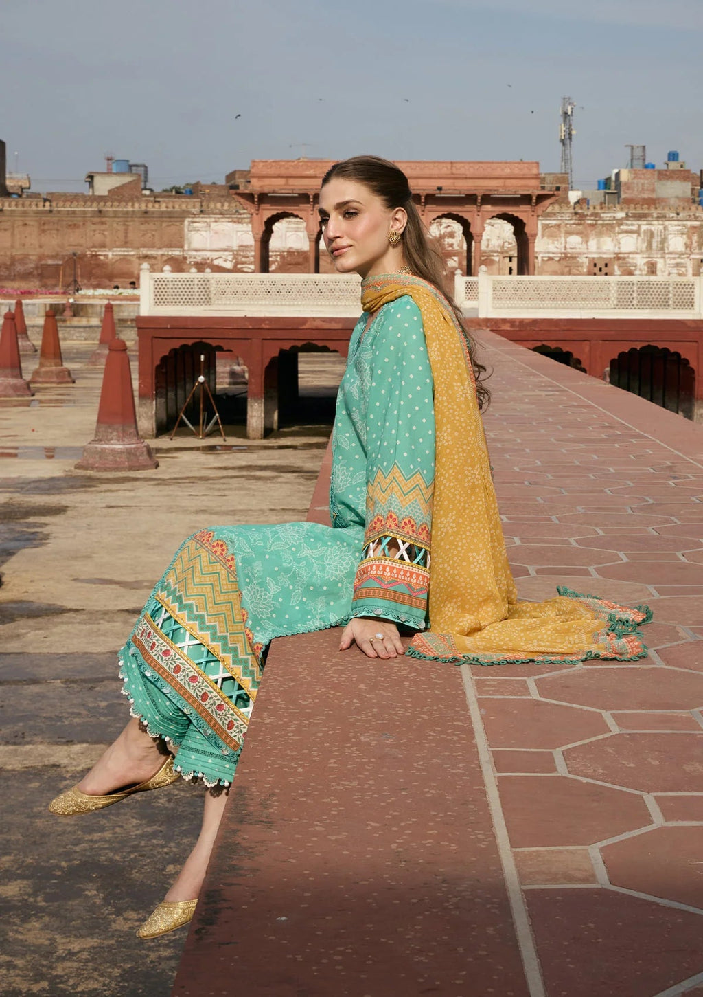Kahf Aangan Prints Chiffon '26 – Nazish – Unstitched 3 Piece