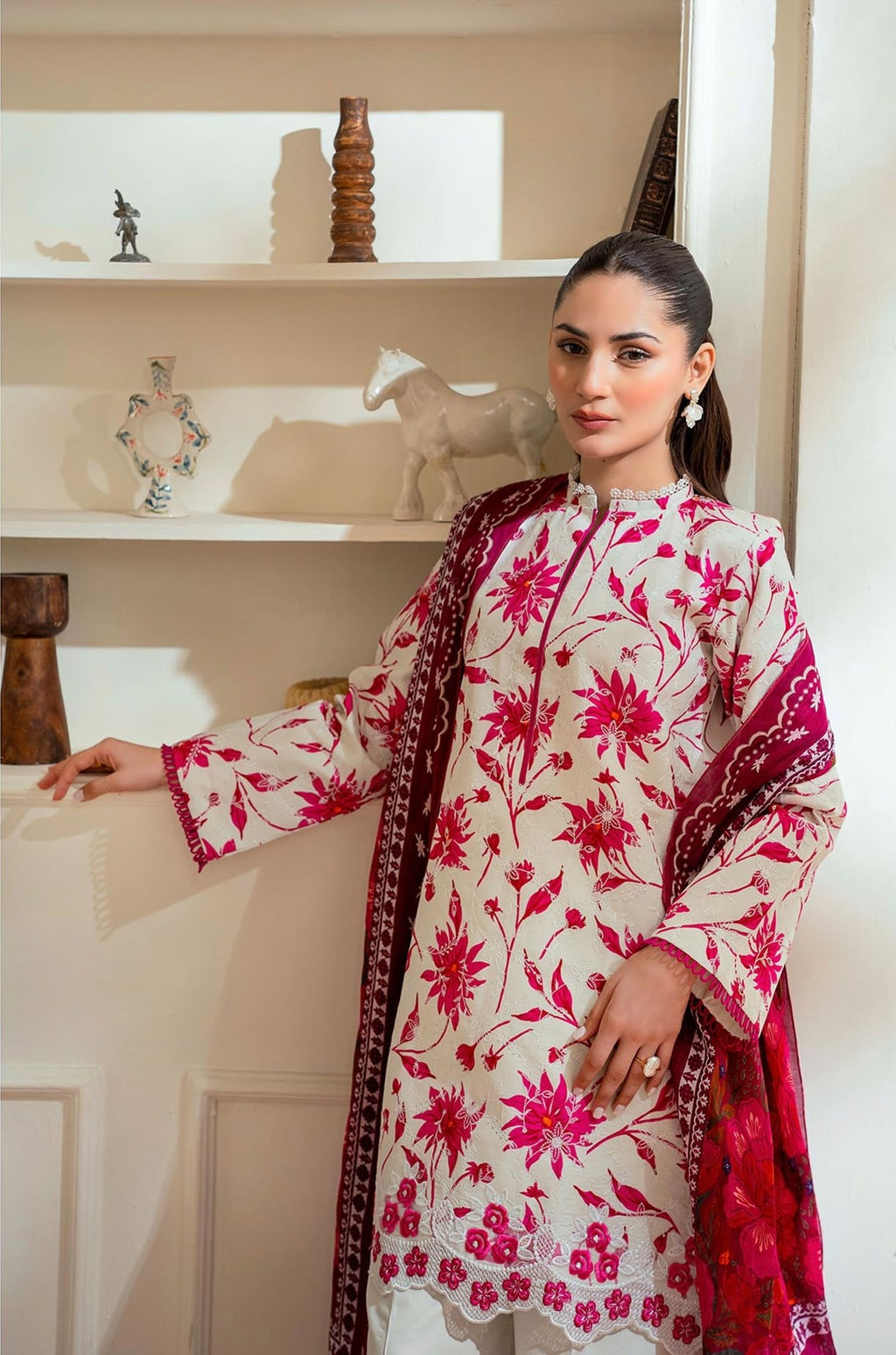 Raha Premium Printkari by Rajbari Vol 02 - Design 10 - Unstitched 3 Piece