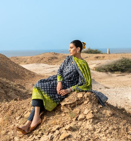 GulAhmed Chunri Printed Lawn 3 Piece Suit