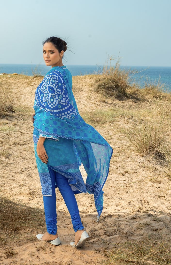 GulAhmed Chunri Printed Lawn 3 Piece Suit