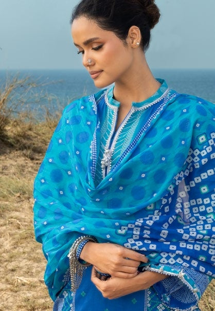 GulAhmed Chunri Printed Lawn 3 Piece Suit