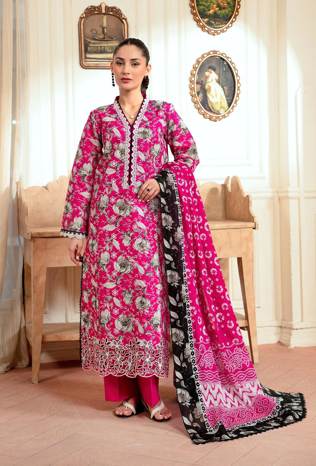 Raha Premium Printkari by Rajbari Vol 02 - Design 04 - Unstitched 3 Piece