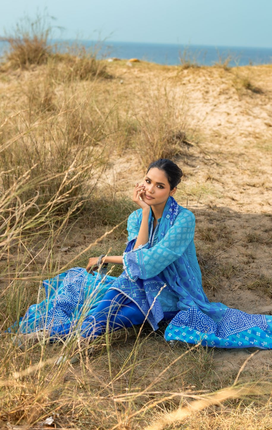 GulAhmed Chunri Printed Lawn 3 Piece Suit