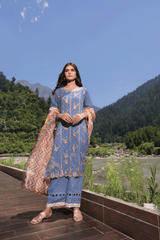 KHAS MIRHA SUMMER LAWN UNSTITCHED 3PC SUIT KCNE-2116