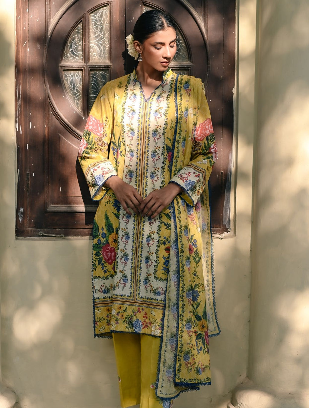 GulAhmed Luxe Petals Embroidered Lawn Suit