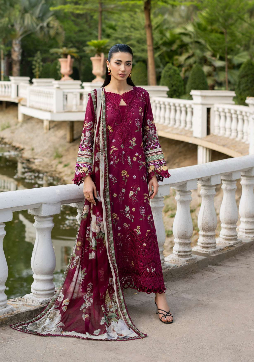 Elaf Premium ESG-2A Nora Unstitched 3 Piece Lawn Suit
