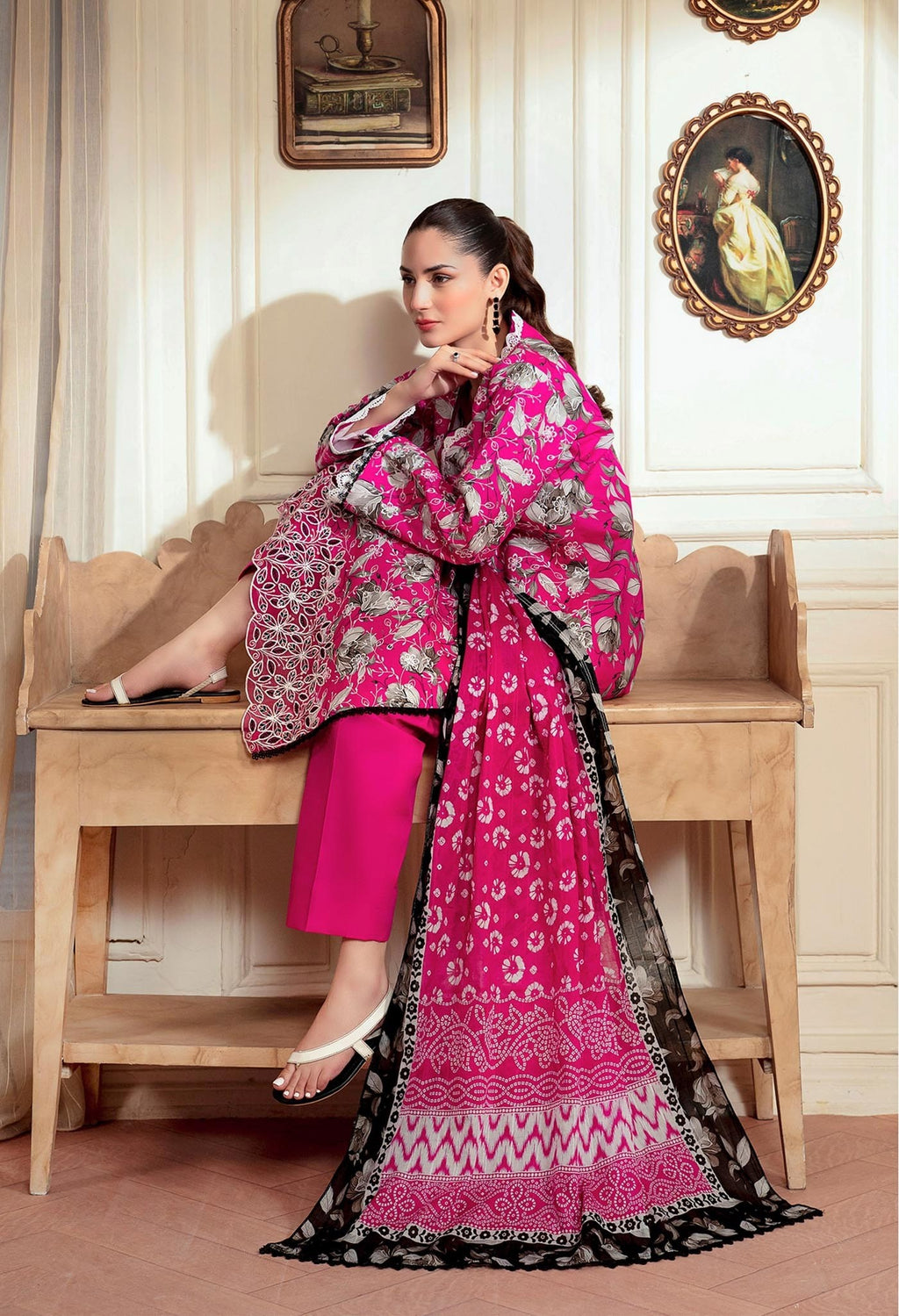 Raha Premium Printkari by Rajbari Vol 02 - Design 04 - Unstitched 3 Piece