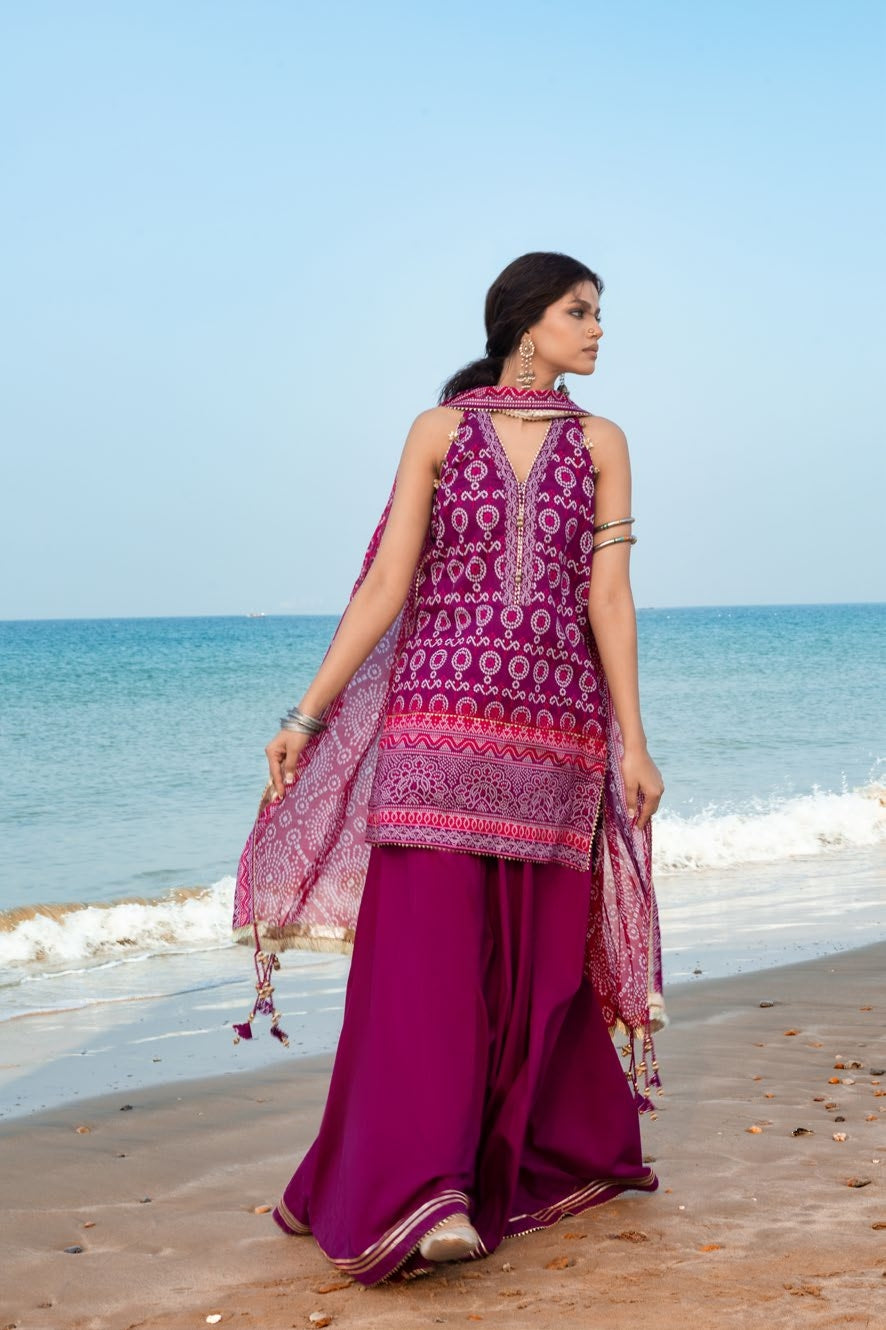 GulAhmed Chunri Printed Lawn 3 Piece Suit