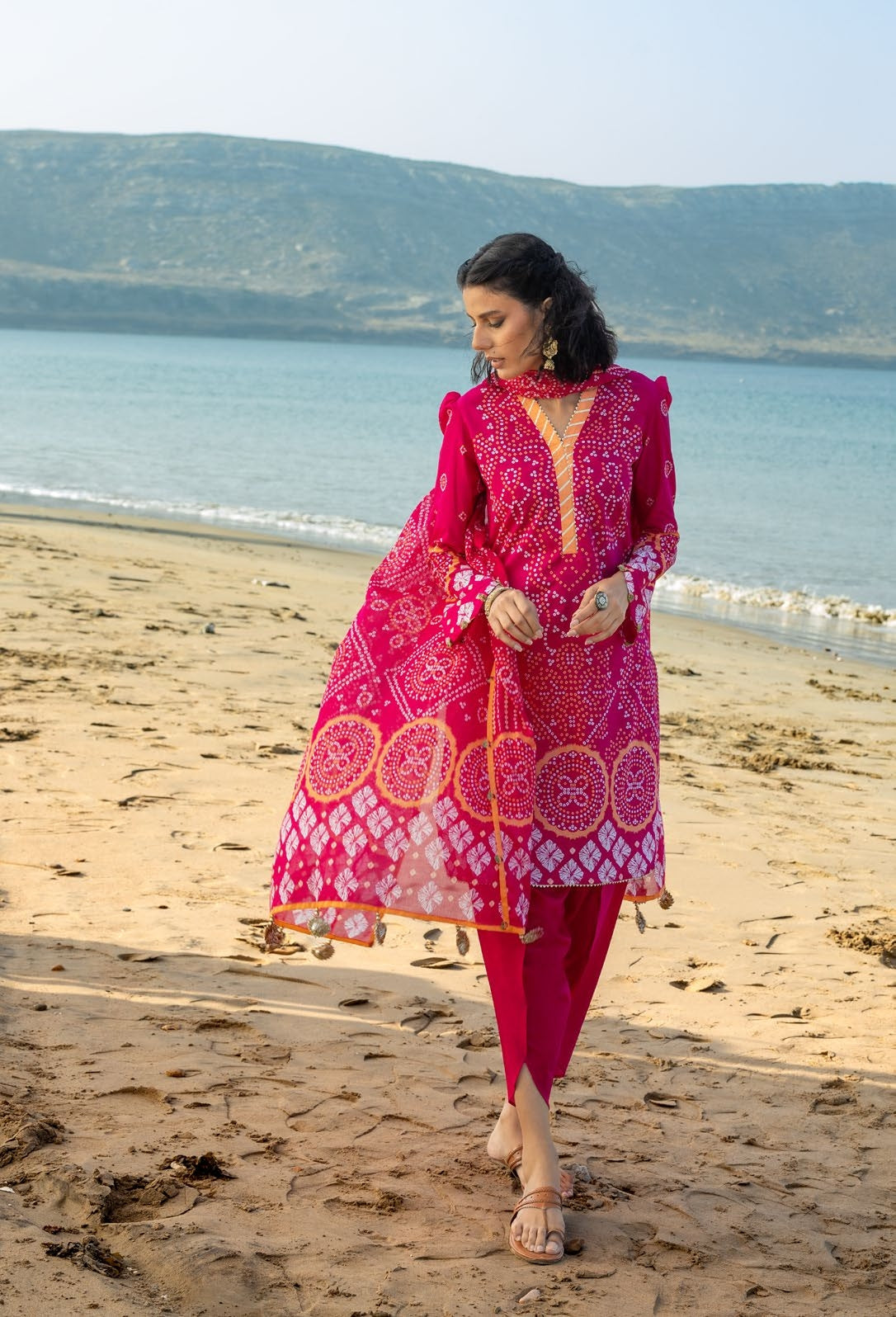 GulAhmed Chunri Printed Lawn 3 Piece Suit
