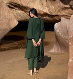 GulAhmed Chunri Luxury Jacquard 3 Piece Suit