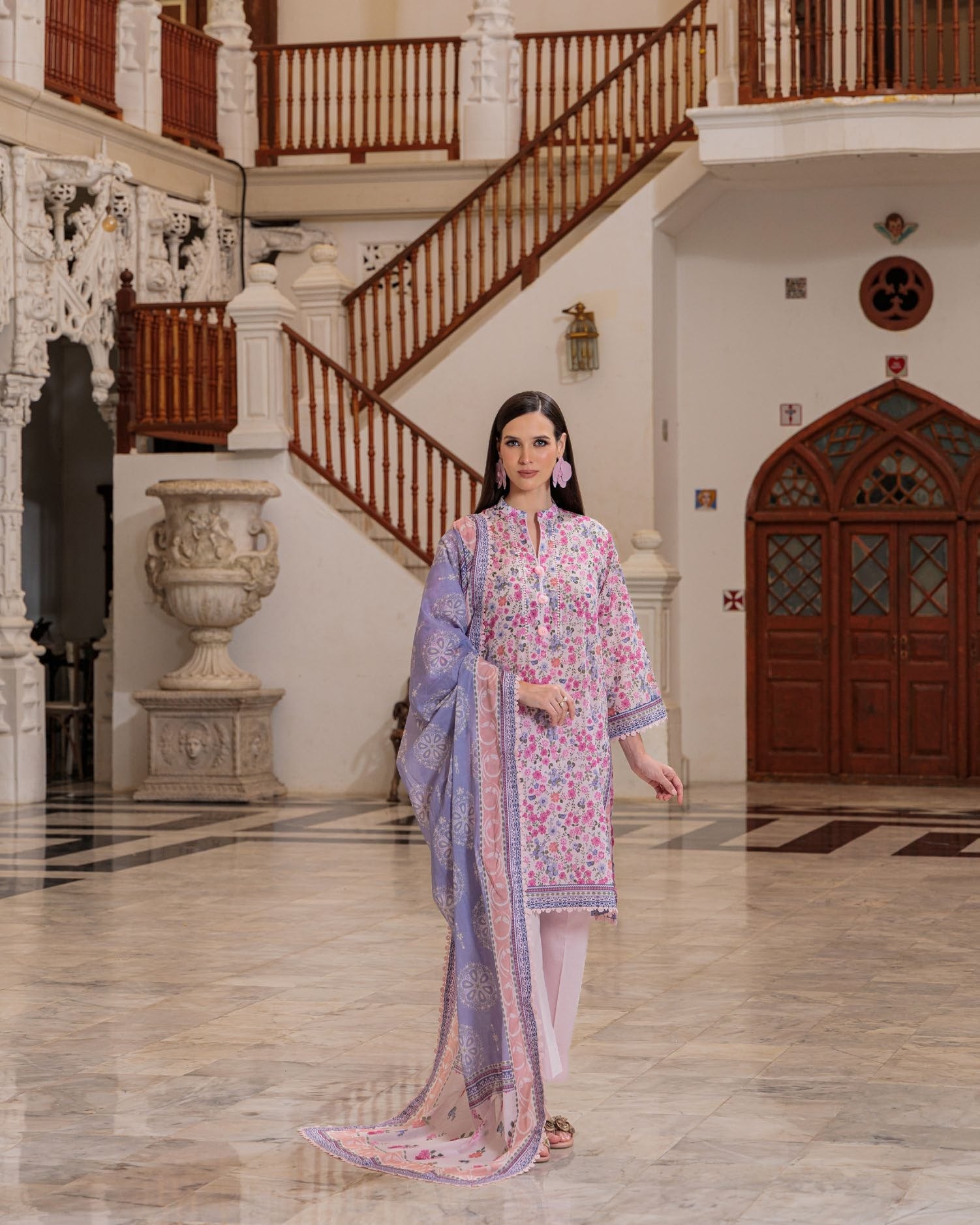 GulAhmed Silent Meadow Printed Lawn Suit