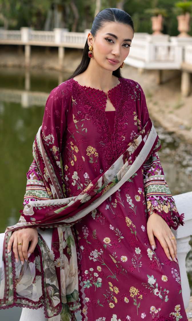 Elaf Premium ESG-2A Nora Unstitched 3 Piece Lawn Suit